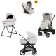 Πολυκαρότσι 3 σε 1 Inglesina Aptica Quattro Opal Ivory με σκελετό Litio Black στο Bebe Maison