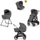 Πολυκαρότσι 3 σε 1 Inglesina Aptica Quattro Velvet Grey με σκελετό Palladio Black στο Bebe Maison