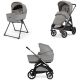 Πολυκαρότσι 2 σε 1 Inglesina Aptica Duo Platinum Grey με σκελετό Litio Black στο Bebe Maison