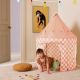 Σκηνή παιχνιδιού Kids Concept Star ροδακινί καρό στο Bebe Maison