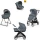 Πολυκαρότσι 3 σε 1 Inglesina Electa Quattro Union grey με σκελετό Silver Black στο Bebe Maison