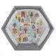 Παρκοκρέβατο πολύγωνο Cangaroo Playbox grey στο Bebe Maison