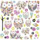 Wall Stickers RoomMates Prismatic Owl and Butterflies RMK2790cs στο Bebe Maison