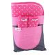 2-sided fabric stroller cover with Minene stars fuchsia stars στο Bebe Maison