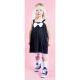 Παιδικό φόρεμα The Tiny Universe “Tiny Shoulders Dress” Black & White στο Bebe Maison