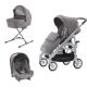 Πολυκαρότσι Inglesina Trilogy System Quattro Stone Grey σκελετός City silver/white στο Bebe Maison