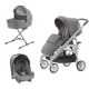 Πολυκαρότσι Inglesina Trilogy System Quattro Stone Grey σκελετός silver/white στο Bebe Maison