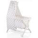 Ξύλινο λίκνο Cangaroo Cassy white Grey Stars στο Bebe Maison